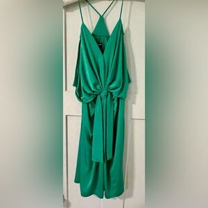Kelley green drapey mini dress Express NEW never worn